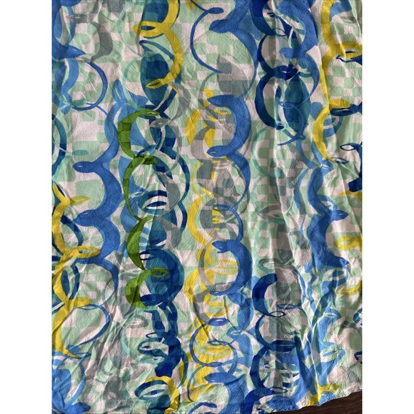 Jams World Dress Medium Rayon Made In Hawaii Ocean Party Blue Green - Picture 2 of 8